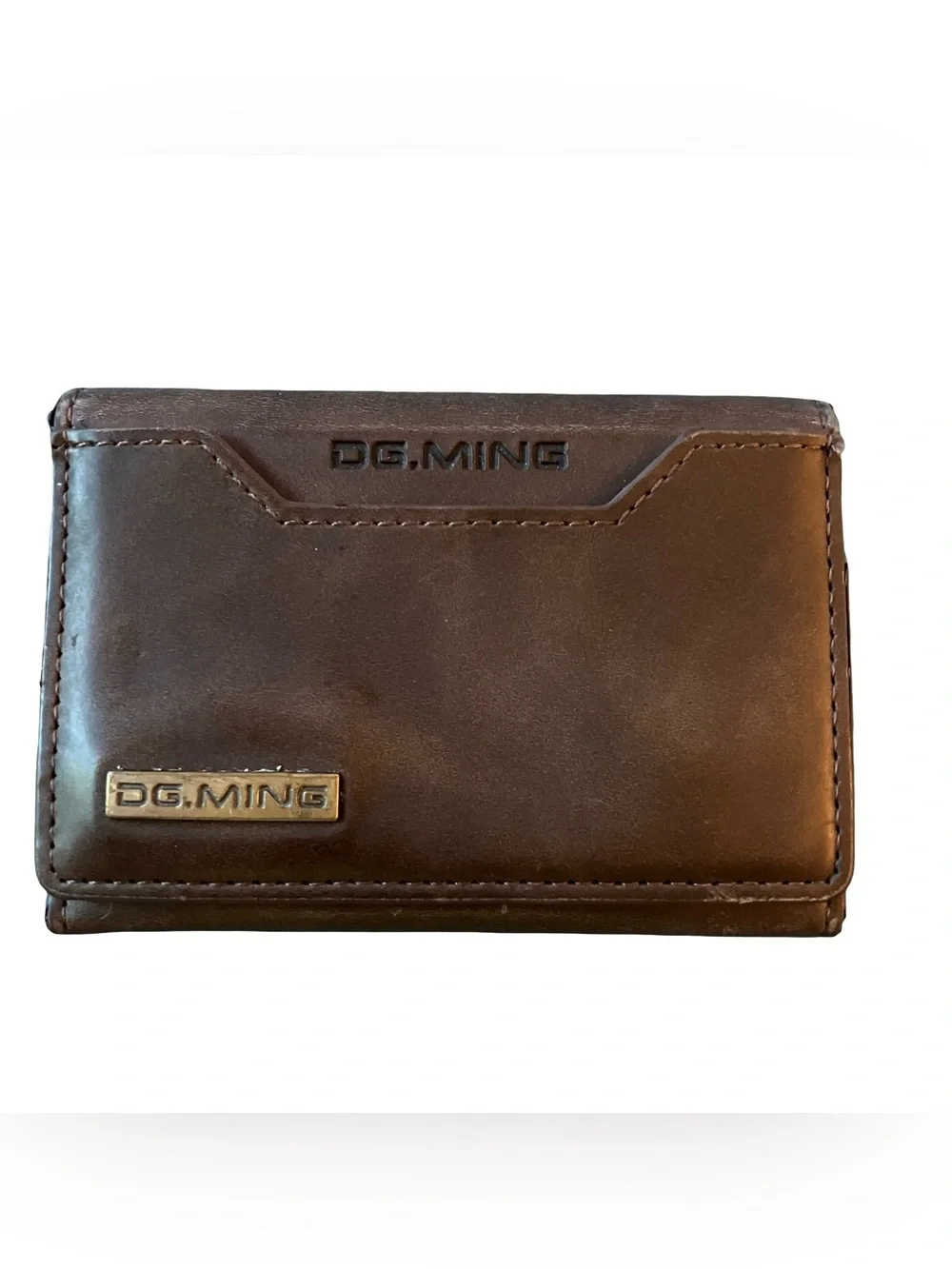 DG Ming Trifold Wallet Magnet Brown Attachment Replacement Compact Leather Like
